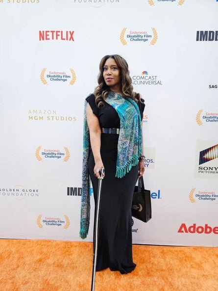 Andrea at the Easterseals Disability Film Challenge red carpet