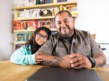 Veteran with daughter