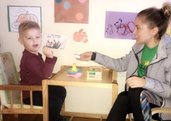 Lucas with Lindsay 