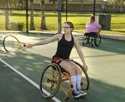 Auburn playing tennis