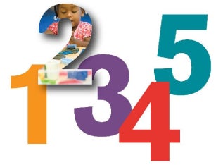 Colored numbers 1 to 5
