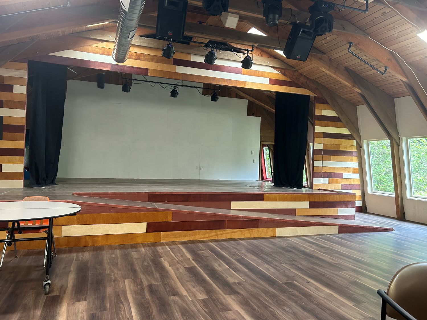 A picture of our new stage at Camp Stand By Me.